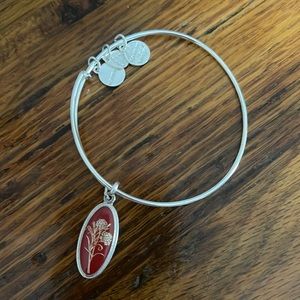 Alex and Ani Silver Carnation bracelet